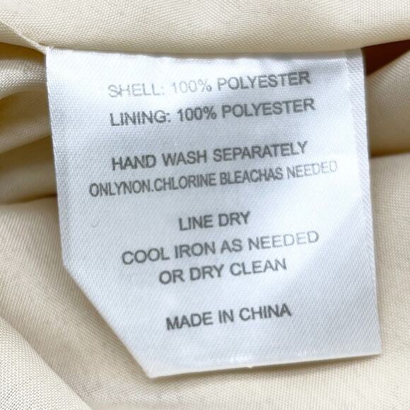 Lan Ting Bride Dress Womens 10 Cream Bridesmaid Wedding Party Minimalist Elegant - Picture 10 of 12